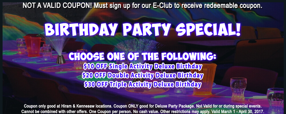 Sign up for birthday coupons