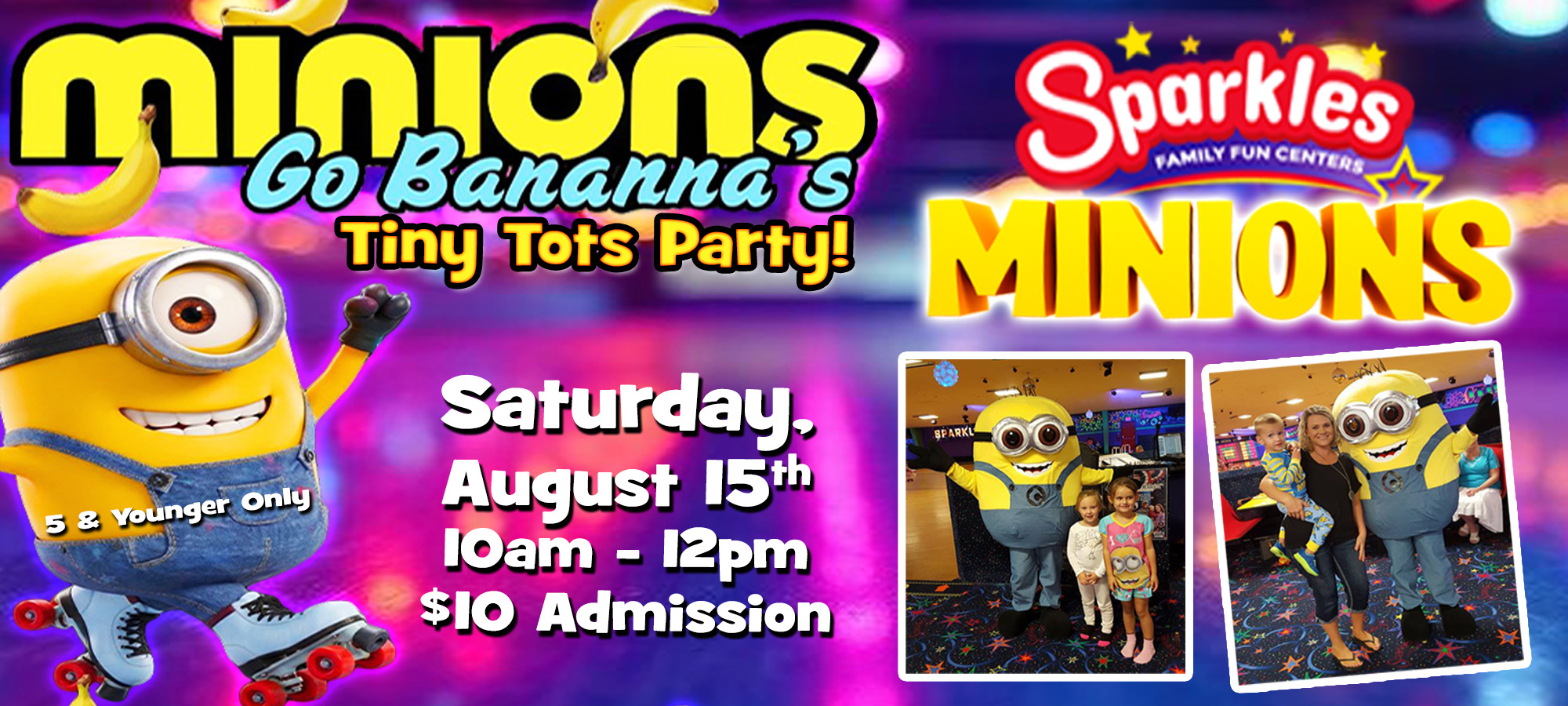 Minions Tiny Tots Hiram August 2026 website